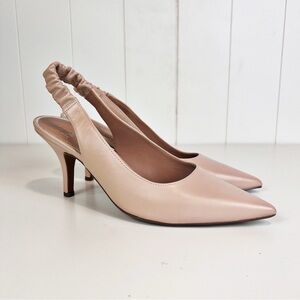 Linea Paolo Ciana Slingback Heel Women’s 8 Pointed Toe Pump Nude